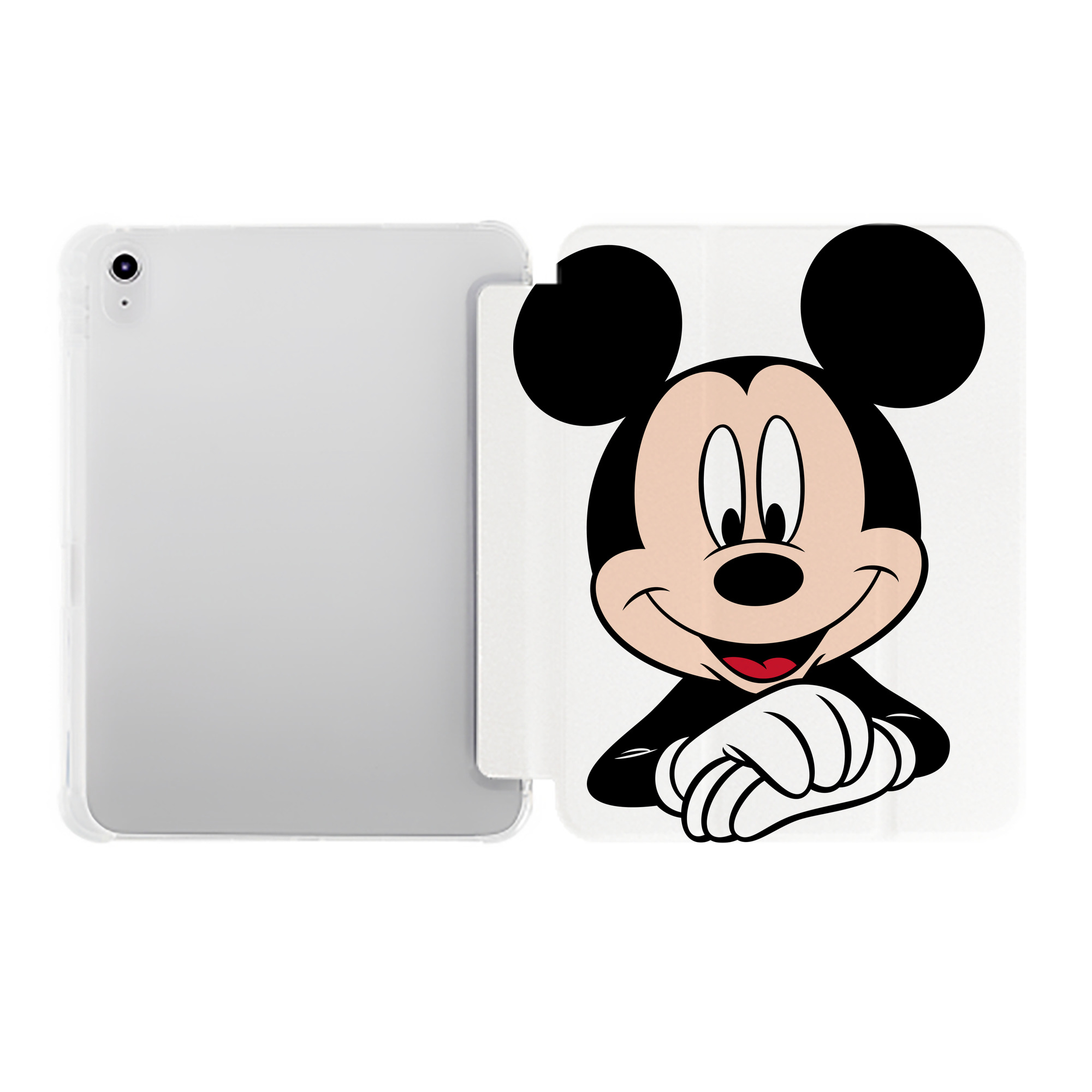 （画像用） ミッキーマウス Mickey Mouse IPad ケース ペン収納付き 三つ折りスタンド PUレザー×シリコン 対応機種9.5/10.5/10.9インチ